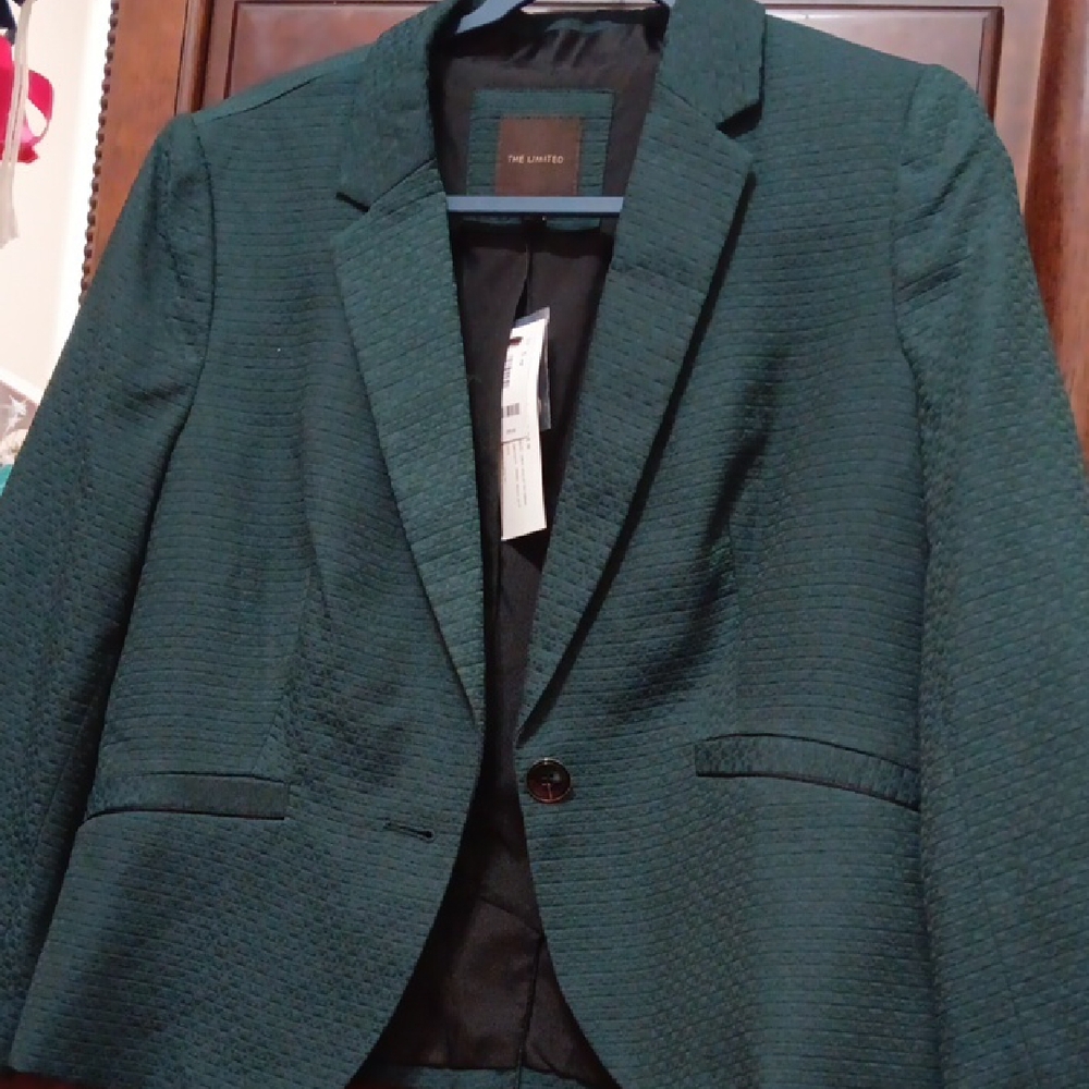 The Limited Women's Teal Textured Blazer